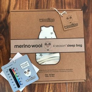 4 Season™ Basic Baby Sleeping Bag, Merino Wool, Star White, 18-36 months